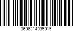 Código de barras (EAN, GTIN, SKU, ISBN): '0606314965815'