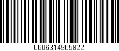 Código de barras (EAN, GTIN, SKU, ISBN): '0606314965822'