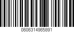 Código de barras (EAN, GTIN, SKU, ISBN): '0606314965891'