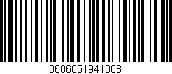 Código de barras (EAN, GTIN, SKU, ISBN): '0606651941008'