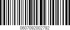 Código de barras (EAN, GTIN, SKU, ISBN): '0607092002792'