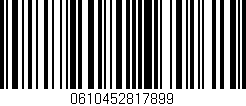 Código de barras (EAN, GTIN, SKU, ISBN): '0610452817899'