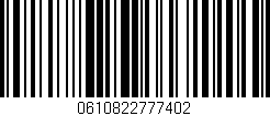 Código de barras (EAN, GTIN, SKU, ISBN): '0610822777402'