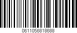 Código de barras (EAN, GTIN, SKU, ISBN): '0611056818688'
