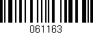 Código de barras (EAN, GTIN, SKU, ISBN): '061163'