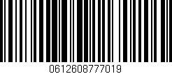Código de barras (EAN, GTIN, SKU, ISBN): '0612608777019'