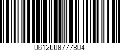 Código de barras (EAN, GTIN, SKU, ISBN): '0612608777804'