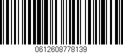 Código de barras (EAN, GTIN, SKU, ISBN): '0612608778139'