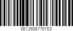 Código de barras (EAN, GTIN, SKU, ISBN): '0612608778153'