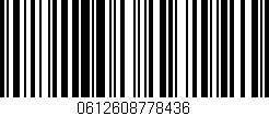 Código de barras (EAN, GTIN, SKU, ISBN): '0612608778436'