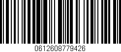 Código de barras (EAN, GTIN, SKU, ISBN): '0612608779426'