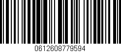 Código de barras (EAN, GTIN, SKU, ISBN): '0612608779594'