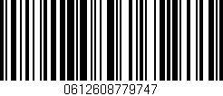 Código de barras (EAN, GTIN, SKU, ISBN): '0612608779747'