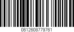 Código de barras (EAN, GTIN, SKU, ISBN): '0612608779761'