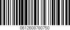 Código de barras (EAN, GTIN, SKU, ISBN): '0612608780750'