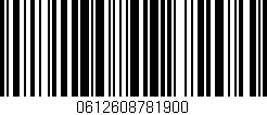 Código de barras (EAN, GTIN, SKU, ISBN): '0612608781900'