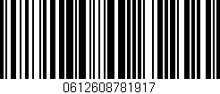 Código de barras (EAN, GTIN, SKU, ISBN): '0612608781917'