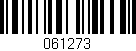 Código de barras (EAN, GTIN, SKU, ISBN): '061273'