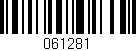 Código de barras (EAN, GTIN, SKU, ISBN): '061281'