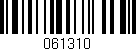 Código de barras (EAN, GTIN, SKU, ISBN): '061310'