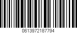 Código de barras (EAN, GTIN, SKU, ISBN): '0613972187794'