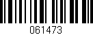 Código de barras (EAN, GTIN, SKU, ISBN): '061473'