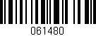 Código de barras (EAN, GTIN, SKU, ISBN): '061480'