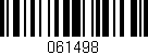 Código de barras (EAN, GTIN, SKU, ISBN): '061498'