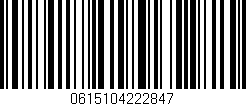 Código de barras (EAN, GTIN, SKU, ISBN): '0615104222847'