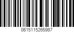 Código de barras (EAN, GTIN, SKU, ISBN): '0615115265987'