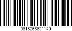 Código de barras (EAN, GTIN, SKU, ISBN): '0615266631143'
