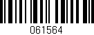 Código de barras (EAN, GTIN, SKU, ISBN): '061564'