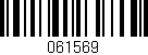 Código de barras (EAN, GTIN, SKU, ISBN): '061569'