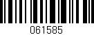 Código de barras (EAN, GTIN, SKU, ISBN): '061585'