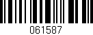 Código de barras (EAN, GTIN, SKU, ISBN): '061587'