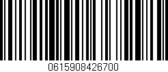 Código de barras (EAN, GTIN, SKU, ISBN): '0615908426700'