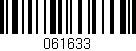 Código de barras (EAN, GTIN, SKU, ISBN): '061633'