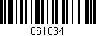 Código de barras (EAN, GTIN, SKU, ISBN): '061634'