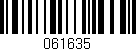 Código de barras (EAN, GTIN, SKU, ISBN): '061635'