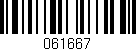 Código de barras (EAN, GTIN, SKU, ISBN): '061667'