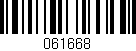 Código de barras (EAN, GTIN, SKU, ISBN): '061668'
