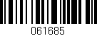Código de barras (EAN, GTIN, SKU, ISBN): '061685'