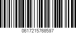 Código de barras (EAN, GTIN, SKU, ISBN): '0617215768597'