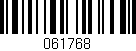 Código de barras (EAN, GTIN, SKU, ISBN): '061768'