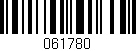 Código de barras (EAN, GTIN, SKU, ISBN): '061780'