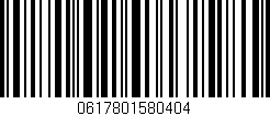 Código de barras (EAN, GTIN, SKU, ISBN): '0617801580404'