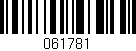 Código de barras (EAN, GTIN, SKU, ISBN): '061781'