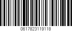 Código de barras (EAN, GTIN, SKU, ISBN): '0617823119118'