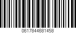 Código de barras (EAN, GTIN, SKU, ISBN): '0617844681458'