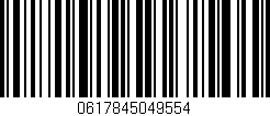 Código de barras (EAN, GTIN, SKU, ISBN): '0617845049554'